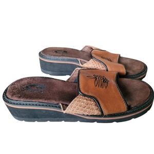 Roper Western Leather Slides